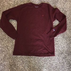 Champs maroon long sleeve tee M